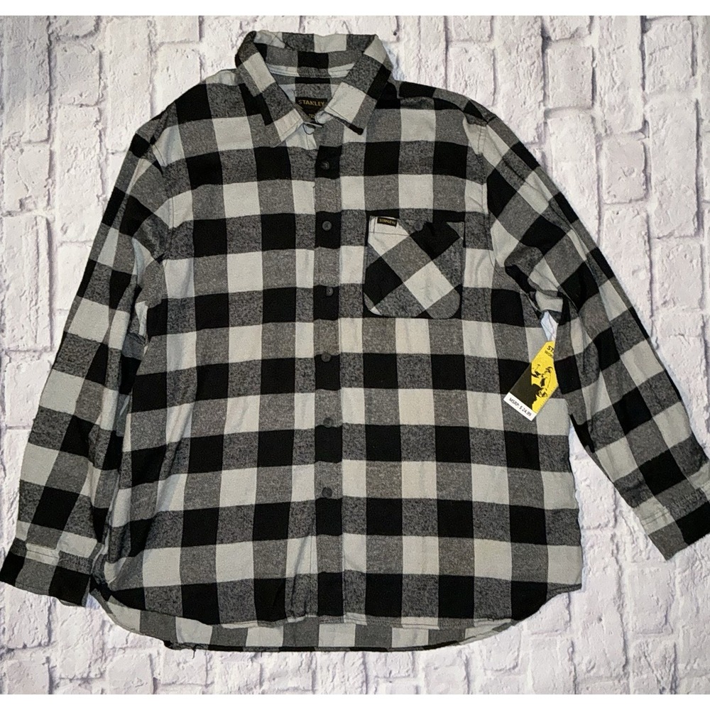 Stanley Workwear Shirt Flannel Mens Large Long Sleeve American‎ Workwear 2XL
